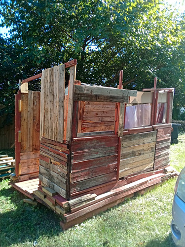 Wood frame garden - a-frame, shed
