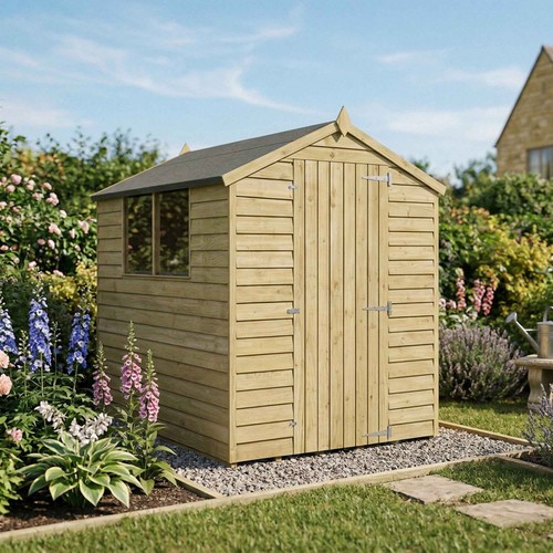 7x5 wooden garden shed overlap - 7x5,