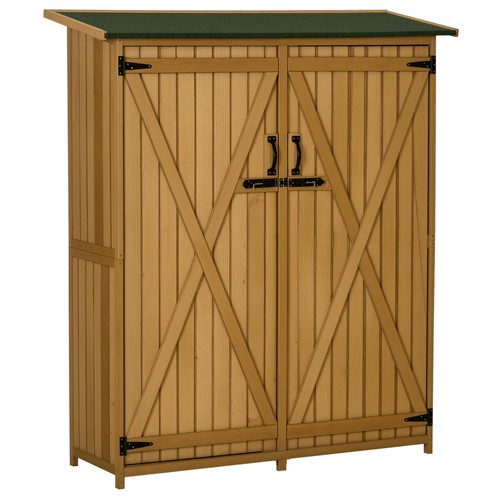Wooden garden storage shed - garden,