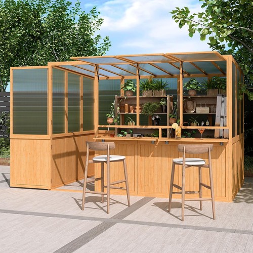 6x10 wood greenhouse - wood,