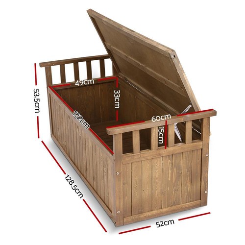 Gardeon outdoor storage bench - outdoor,