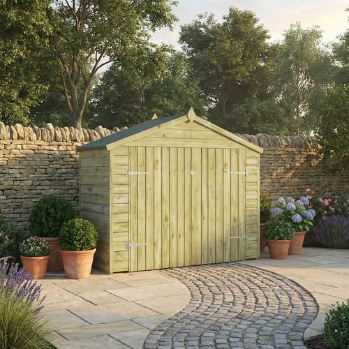 Wooden garden bike shed - wooden,