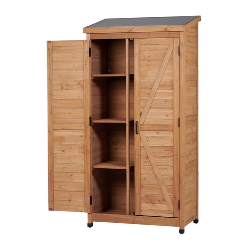 Wooden garden storage shed - garden,