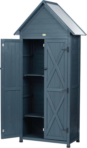 Outdoor storage shed with - storage,