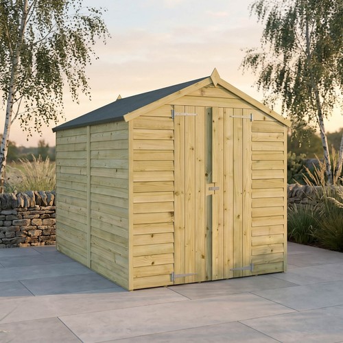 8x6 wooden garden shed - shed, overlap