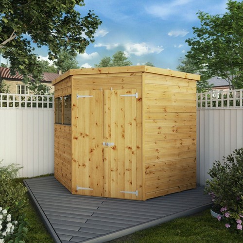 7x7 wooden garden shed - wooden, shiplap