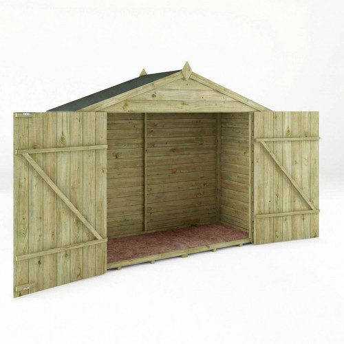 Wooden bike store - bike, shed