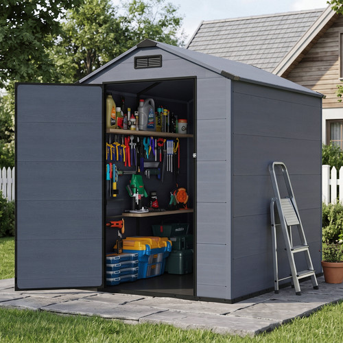 4x6 resin shed outdoor - resin,