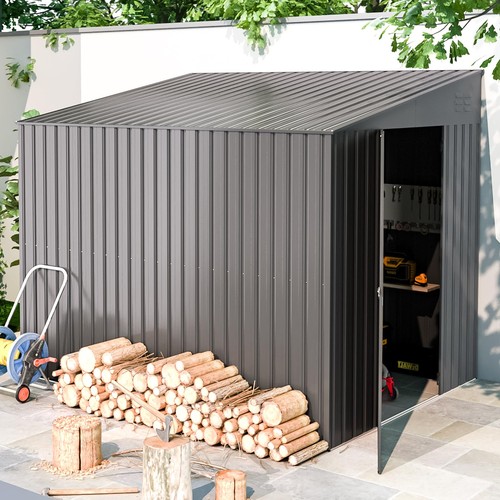 Lean metal garden storage - garden,