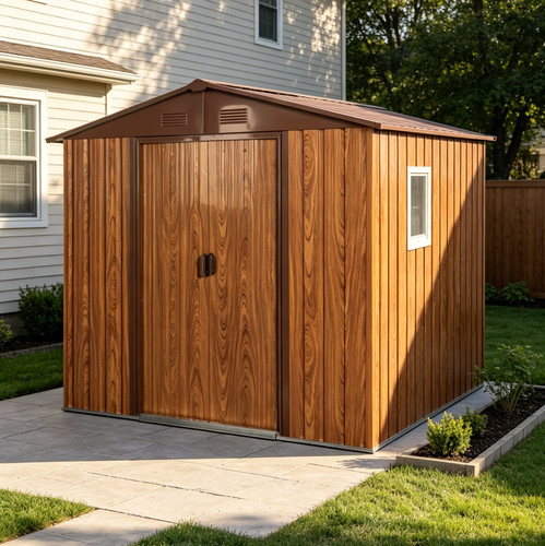 Metal storage shed 6x6ft - metal,