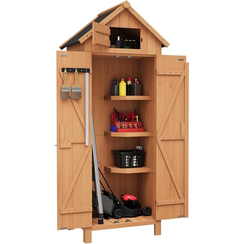 Outdoor wooden storage shed - wooden,